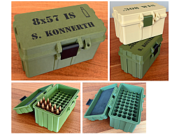 Munitionsbox 8x57 Ammo Box Patronen Wiederladen 50 Schuss personalisierbar abschließbar