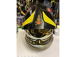 Feuerwehrhelm Italien, Firefighter, Helm, mit Abzeichen