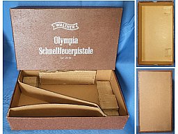 @ RARITÄT Alte Original WALTHER Schnellfeuerpistolenschachtel Olympia 22 Kurz Verpackung Karton @