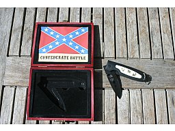 Sammlermesser in Holzbox Confederate Battle Einhandmesser