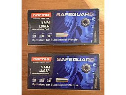 Norma 9 mm Luger Safeguard JHP 8,0g/124grs.