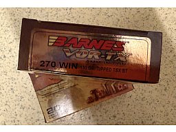 2 Schachteln Barnes .270 Win. Vor-TX TTSX 8,5g/130grs. UVP je Schachtel 79€