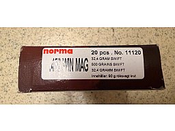 Norma . 458 Win.Mag. Swift A-Frame 500 gr 20 Schuss Neu UVP 229€