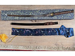 Kawashima Steel Katana "Heian Sutoku" – 1095 Kohlenstoffstahl mit lehmgehärteter Klinge (Clay Temper