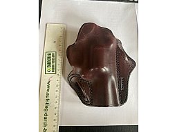 Gürtelholster in Leder für 2 1/4 Zoll Revolver S & W Cal. 357 Mag. 5schüssig, Fabrikat Kramer