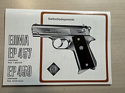 Bedienungsanleitung Pistole Erma EP 457 / EP 459 - NEU
