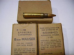 Mauser 8mm 10 Patronen Interarmco Sporting
