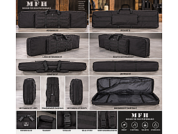 Gewehrtasche „Large“ – 140 cm – für 2 Langwaffen – Schwarz