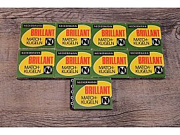 Vintage Sammler Neckermann Brillant Diabolo Match Kugeln 9 Pakete