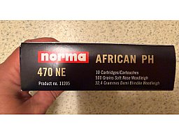 NORMA African PH .470 Nitro Exp. Woodleigh Softpoint 32,4g/500gr UVP 216€