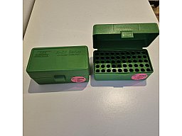 2 Stück MTM RS-S 50 Grün Patronenboxen für je 50 Patronen .22 Hornet und .30Carbine und viele andere