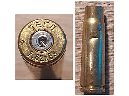 350 GECO Hülsen 7,62x39 aus einer AK geschossen