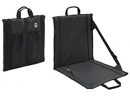 Faltsitz mit Tragegriff + Netztasche für 2 Getränkeflaschen - Schwarz