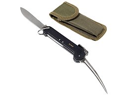 BW Marine Bordmesser / Taschenmesser Nachbau - mit Marlspieker - Schwarz