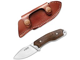 1 x BÖKER ARBOLITO El Héroe | Feststehendes Messer 7,5cm Klinge Böhler N695 Stahl inkl. Lederscheide