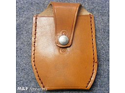 Deutsche Bundesbahn Handschellentasche, Leder, ungefärbt naturbraun