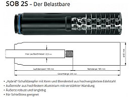 1 x Recknagel ERA Silencer ERA-LOC SOB2S bis max. CAL 30 7.62mm Belastbarer Schalldämpfer +Schnellv.