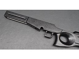 Schweizer K31, Target-Lochschaft, Holz, schwarz, verstellbarer Schaft