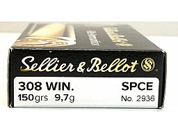 20 Schuss S&B .308 Win. SPCE 150gr 9,7g Teilmantel Scharfrand Geschoss Jagdmunition Blei Schnitthaar