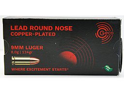 50 Schuss GECO 9x19 9mm Munition LRNCP 124gr 8g | Blei Rundkopf verkupfert GREEN FIRE SX #2318195