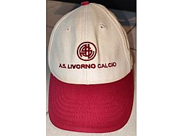 Cap – A.S. Livorno Calcio – Lizenzprodukt – Rot/Beige – mit Lagerspuren