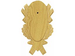 Rehbockbrett EICHE geschnitzt Modell #4 | 21x21cm HELL Holz - Gehörnbrettchen Eichnholz NEU !
