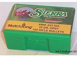 100St. SIERRA 6mm(.243Dia.) - 70 - HPBT - MATCH KING -#1505 - Versand ab 6,40€