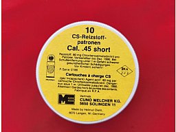 Cuno Melcher Gaspatronen Cal. 45 Short 10 Stück