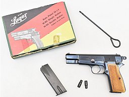 Top ! REDUCTA Pistole LUGER M80 / FÉG Modell P9M im Kaliber 4mm M20 / 9mm Luger in der OVP