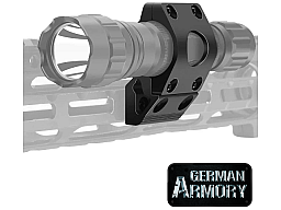Versetzter / offset Taschenlampenhalter / Flashlight Mount 25mm Mlok M-Lok AR15 G95 tactical