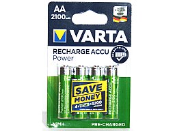 4x VARTA AA ACCU Power/Akkus, wiederaufladbar #56706 2.100mAh > Wildkamera, Fotofalle, Kirrautomat