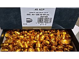 500St. H&N .451 - 200gr. SWC HS Geschosse