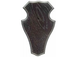 1 x Trophäenbrett EICHE 1 DUNKEL HOLZ ! 22x13cm | Rehbock Trophäe Trohäenbrett Bockschild Geweih NEU