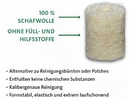 150x BALLISTOL Reinigungsfilze/Filzreiniger KLASSIK Cal. 45|100% Schafwolle;formstabil #23231