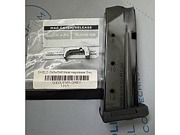 Glock 43X 48 G48 G43X 15rds 15schüssiges Shield Arms Magazin + Magazinhalter aus Stahl silver