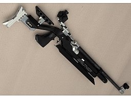 PRESSLUFTGEWEHR WALTHER LG400 BLACKTEC MIT AUFLAGEPLATTE UND VISIER-RÜCKVERLAGERUNG