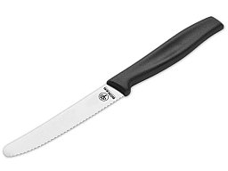 1 x BÖKER Besteck Brötchenmesser > hochwertige Edelstahlklinge mit Wellenschliff | Schwarzer Griff !