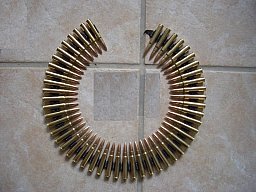 Dekomunition .323/8x57is, 50 Stück auf Gurt MG42,MG34