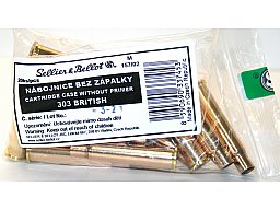20 Stück S&B | Sellier&Bellot Wiederladehülsen S+B .303 BRITISH NEU Messing Boxer o. Zünder #V337452