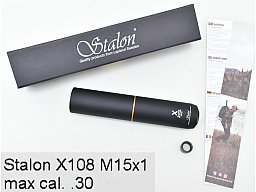 STALON Schalldämpfer / Silencer / SD Modell X108 für Kal. 6,5 - 7,62mm mit M15x1 Laufgewinde