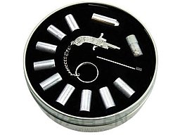NEU Silber Set Berloque Pistole in Metaldose wie xythos 2 mm. Pinfire Gun Knallkapseln