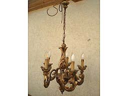 Geschnitzte prunkvolle Deckenlampe Barocker Stil
