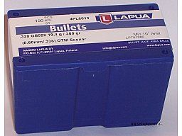 100St. LAPUA Geschosse .338(.338Dia.) - 300 - OTM-SCENAR - HPBT - #GB528