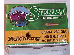 500St. SIERRA 6,5mm(.264Dia.) - 140 - HPBT - MATCH KING -#1740C - Versand ab 6,40€