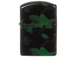1 x Benzin Sturmfeuerzeug unbefüllt Woodland lackiert camouflage | Maße: ca. 5,5 x 4 x 1,3cm