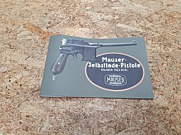 Mauser C96 Bedienungsanleitung in Farbe aus den 1930ern, älterer Reprint