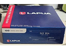 100St. Lapua Hülsen 243 Win. - NEU