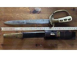 Hirschfänger + Scheide + Koppelschuh - Eicheln -