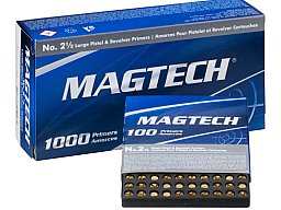 100 Stück MAGTECH Zündhütchen Large Pistol 2 1/2 L.P. LP NEU SOFORT LIEFERBAR vgl. CCI 300 Fed #150