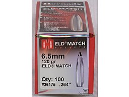 100St. Hornady Geschosse 6,5mm(.264Dia.) - 120 - ELD-MATCH - #26175